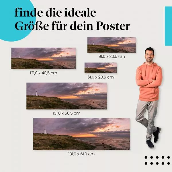 Leuchtturm am Meer bei Sonnenuntergang | Postereck 1748 Leuchtturm am Meer bei Sonnenuntergang | Postereck 1748