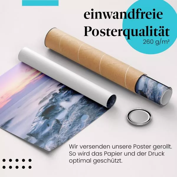Leuchtturm: Sonnenuntergang am Meer | Postereck 1453 Leuchtturm: Sonnenuntergang am Meer | Postereck 1453