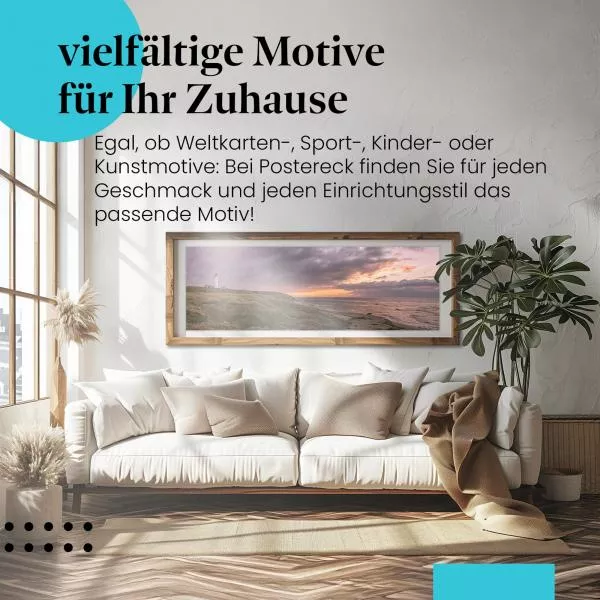 Leuchtturm am Meer bei Sonnenuntergang | Postereck 1748 Leuchtturm am Meer bei Sonnenuntergang | Postereck 1748