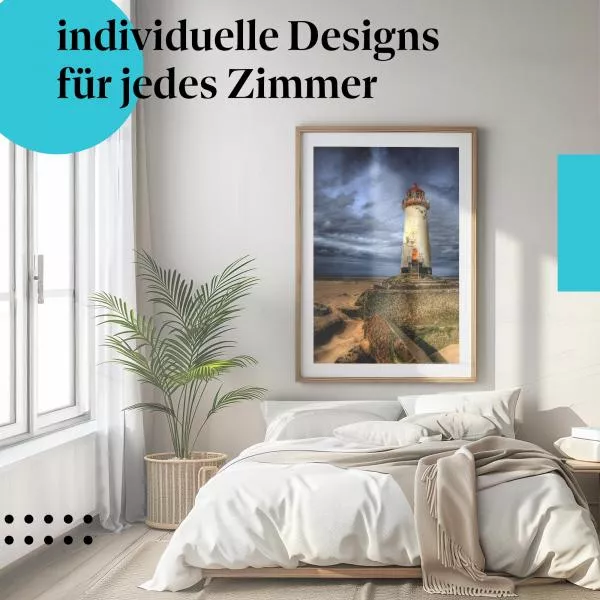 Stürmisches Meer & Leuchtturm - Wandbild | Postereck 0001 Stürmisches Meer & Leuchtturm - Wandbild | Postereck 0001