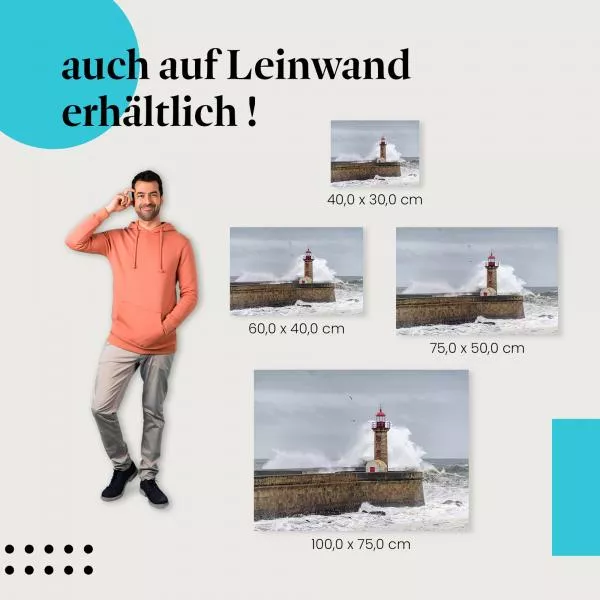 Leuchtturm im Sturm | Postereck 3732 Leuchtturm im Sturm | Postereck 3732