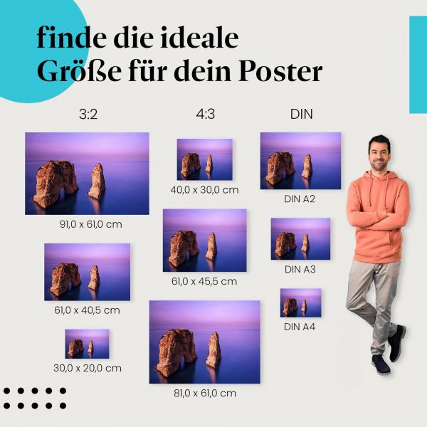 "Magisches Libanon": Poster mit Felsen, Meer & magischem Licht