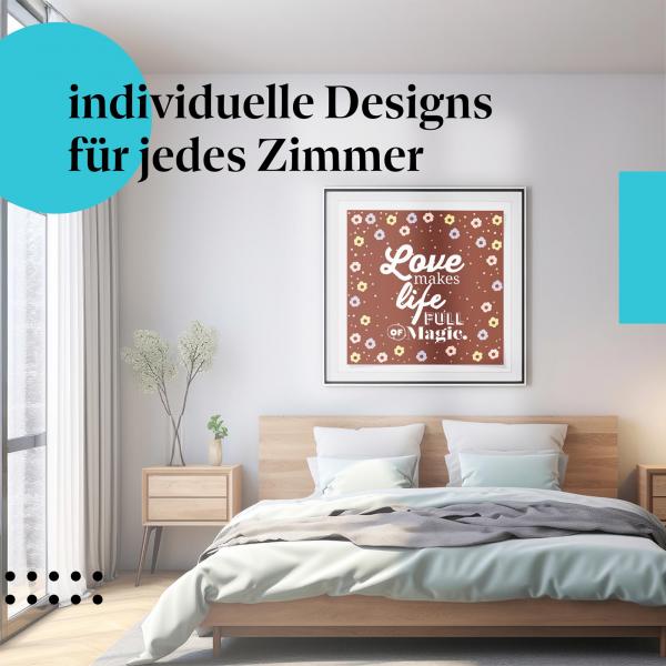 Schlafzimmer Deko: "Liebe" Poster: Ein zauberhaftes Motiv - perfekt fürs Schlafzimmer.
