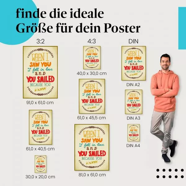 Liebesbotschaft: Als ich dich… | Postereck 1415 Liebesbotschaft: Als ich dich… | Postereck 1415