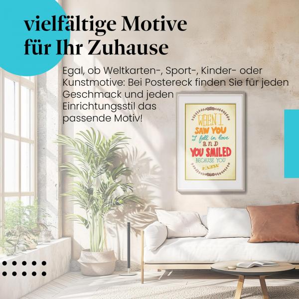Dieses Leinwandbild mit der Liebesbotschaft ist ein wunderschönes Geschenk für den Partner und versprüht Romantik.