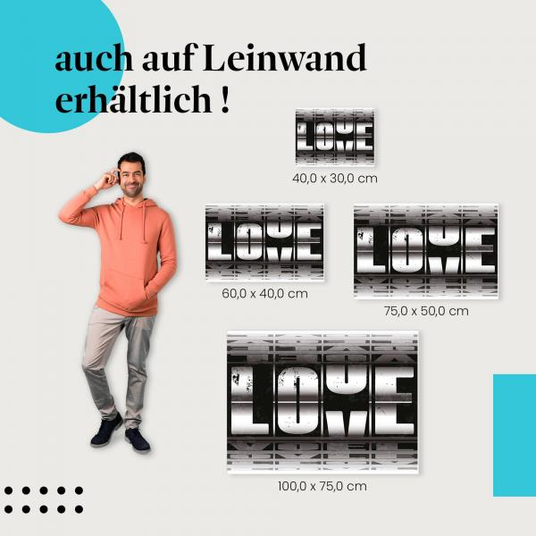 "Love" Leinwandbild: verschiedene Größen - für deine persönliche Wandgestaltung - Love
