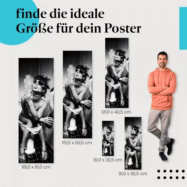 Humor: Frau auf Toilette | Postereck 1276