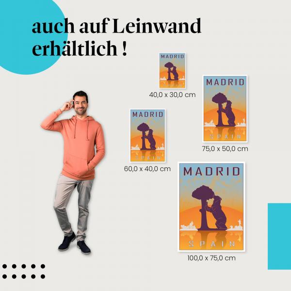 Leinwandbild "Madrid Reiseposter": Reise & Urlaub