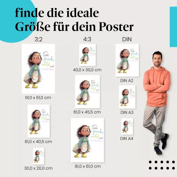 Lebensfreude Mädchen | Postereck 4055 Lebensfreude Mädchen | Postereck 4055