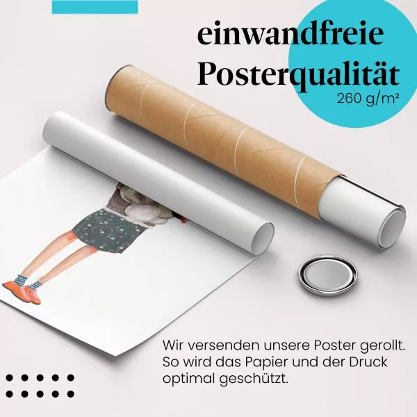 Mädchen mit Hasen | Postereck 3603 Mädchen mit Hasen | Postereck 3603