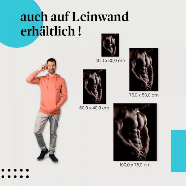 Definierter Männerkörper: Muskeln im Detail | Postereck 0043 Definierter Männerkörper: Muskeln im Detail | Postereck 0043