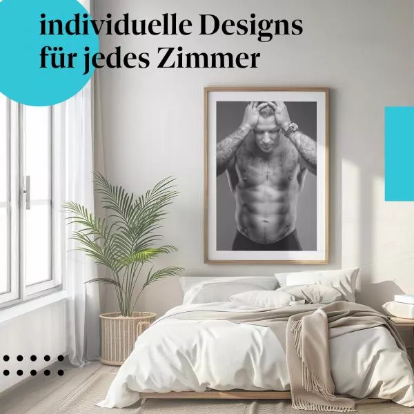 Männerportrait: Ausdrucksstark in Schwarz-Weiß | Postereck 0498 Männerportrait: Ausdrucksstark in Schwarz-Weiß | Postereck 0498