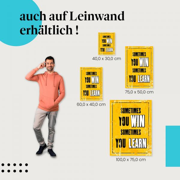 Leinwandbild "Manchmal gewinnt man...": Inspiration & Entwicklung