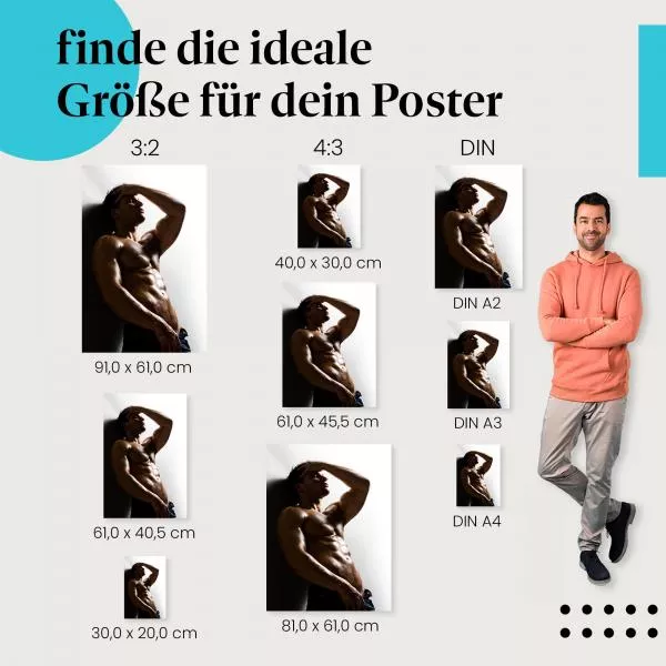 Sportlich & Attraktiv: Mann in Jeans | Postereck 1395 Sportlich & Attraktiv: Mann in Jeans | Postereck 1395