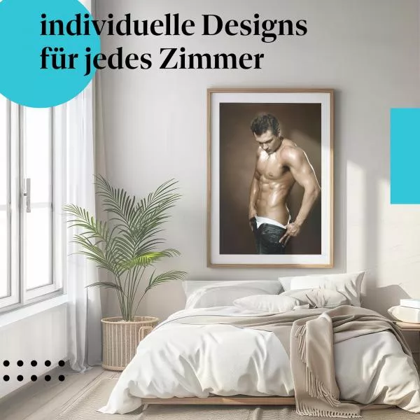 Mann mit Sixpack: Fitness & Ästhetik | Postereck 0788 Mann mit Sixpack: Fitness & Ästhetik | Postereck 0788