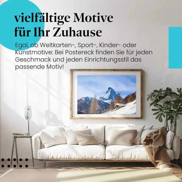 Matterhorn im Winter | Postereck 3438 Matterhorn im Winter | Postereck 3438