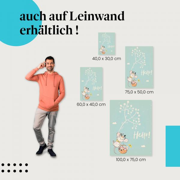 Maus: Leinwandbild. Blumen, Frühling.