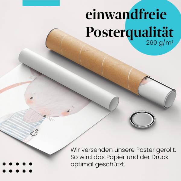 Gerolltes Poster "Maus". Tiermotiv & Humor, sicher verpackt.
