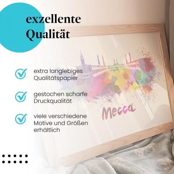 "Mekka": Gerahmtes Wandbild - Spirituelle Reise.