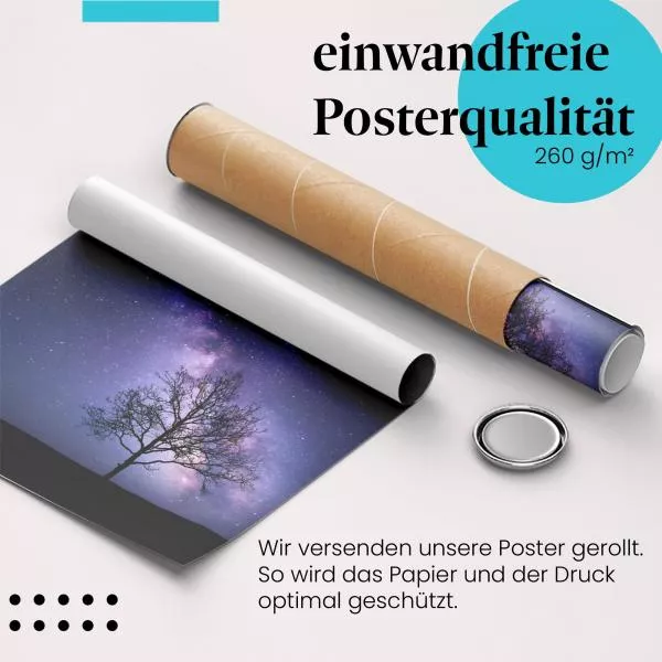 Milchstraße und Baum | Postereck 2622 Milchstraße und Baum | Postereck 2622