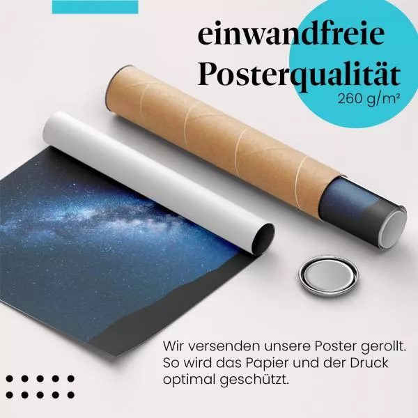Milchstraße über Hügeln | Postereck 2623 Milchstraße über Hügeln | Postereck 2623