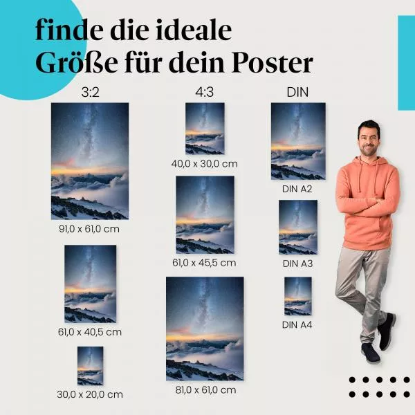 Milchstraße über den Wolken | Postereck 3128 Milchstraße über den Wolken | Postereck 3128
