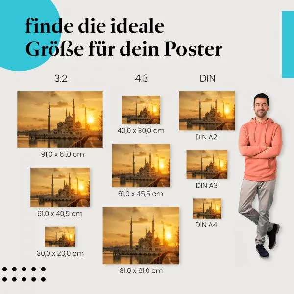 Moschee im Morgenlicht | Postereck 2616 Moschee im Morgenlicht | Postereck 2616