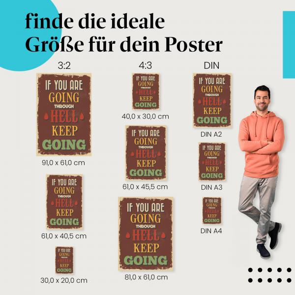 "Durch die Hölle gehen?" Poster: Lustiger Spruch!