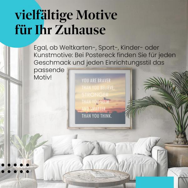 "Glaube an dich!": Poster "Sonnenaufgang" - Motivation & Inspiration.