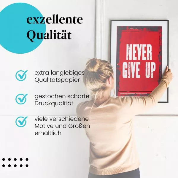 Motivation: "Never Give Up" | Postereck 0884 Motivation: "Never Give Up" | Postereck 0884