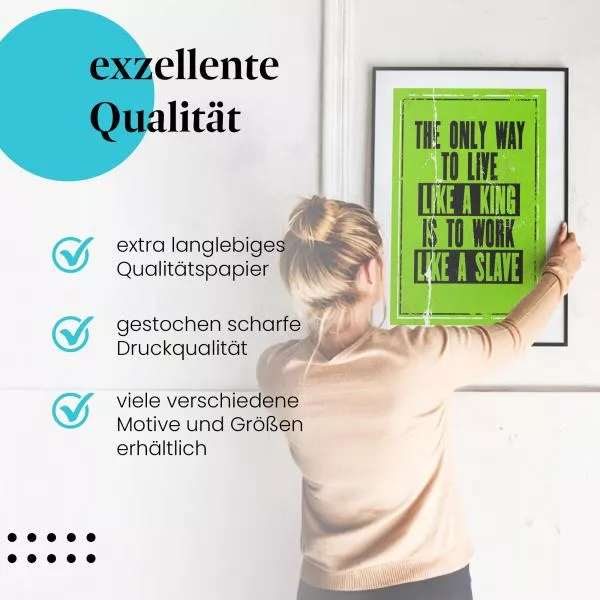 "Work Like a Slave...": Motivation & Erfolg | Postereck 0882 "Work Like a Slave...": Motivation & Erfolg | Postereck 0882