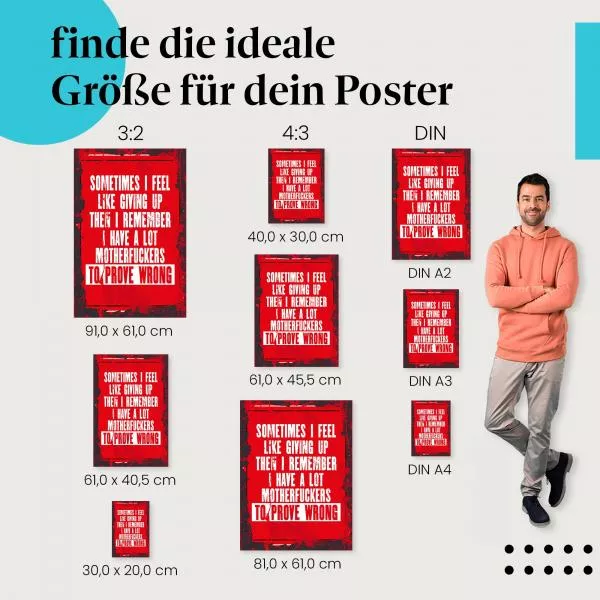 Motivation: "Manchmal möchte ich aufgeben..." | Postereck 0877 Motivation: "Manchmal möchte ich aufgeben..." | Postereck 0877