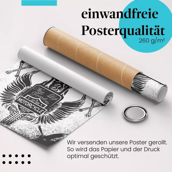 Live Young, Die Free: Motorrad | Postereck 1979 Live Young, Die Free: Motorrad | Postereck 1979