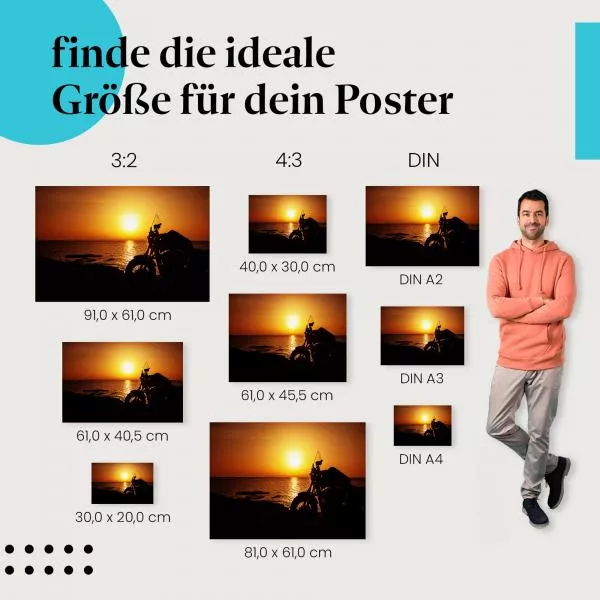 Freiheit: Motorrad am Meer | Postereck 1279 Freiheit: Motorrad am Meer | Postereck 1279