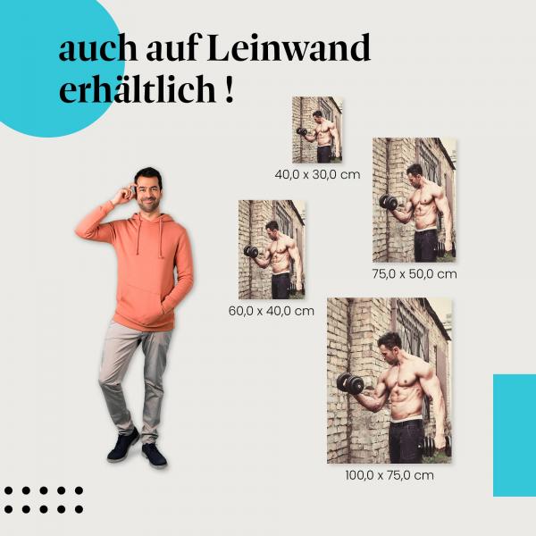 Leinwandbild "Muskelaufbau im Freien": Motivation & Bizeps-Training