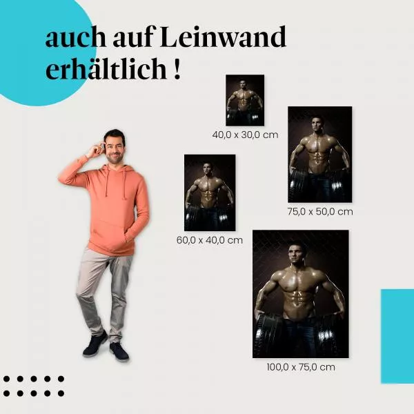 Kraftpaket: Mann mit Reifen | Postereck 1251 Kraftpaket: Mann mit Reifen | Postereck 1251