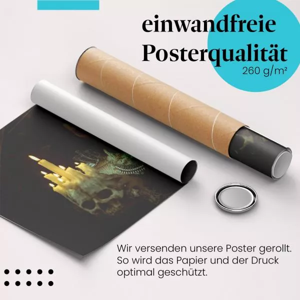 Frau mit Totenkopf | Postereck 3342 Frau mit Totenkopf | Postereck 3342