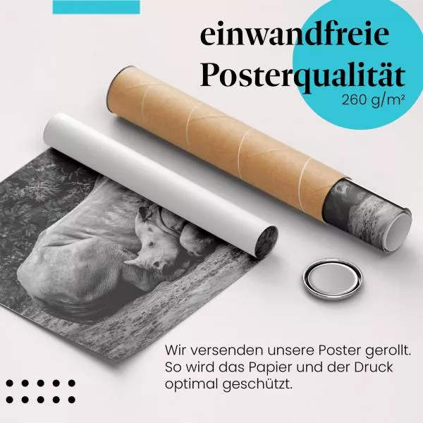 Nashornmutter & Kalb | Postereck 2931