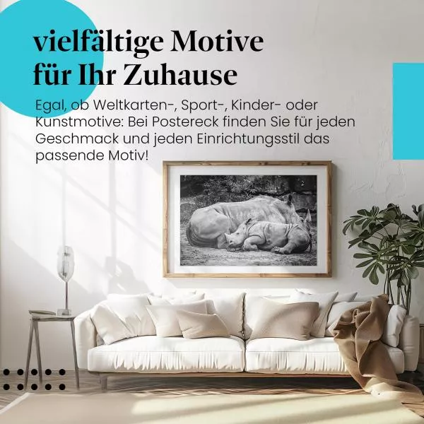 Nashornmutter & Kalb | Postereck 2931