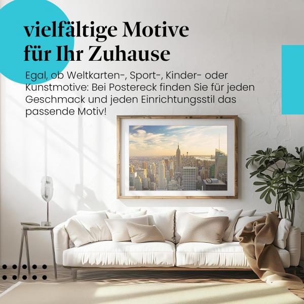 Stylisches Leinwandbild: Skyline von New York.