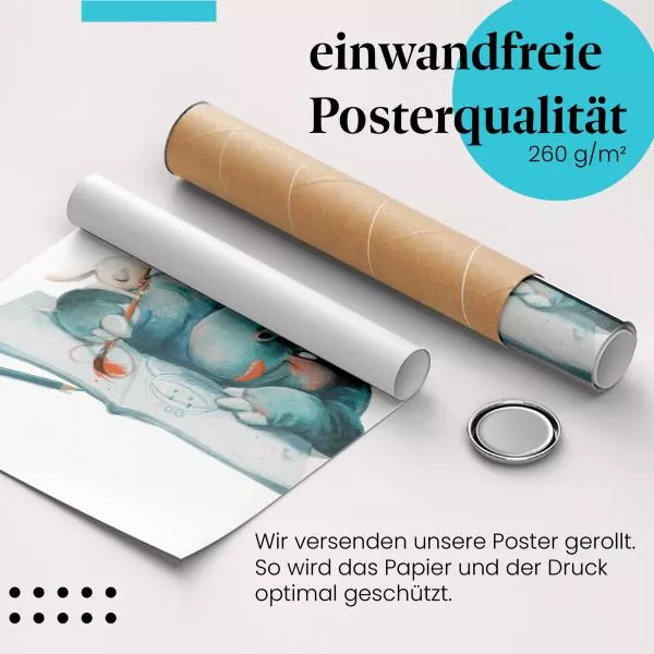 Kreatives Nilpferd | Postereck 4002