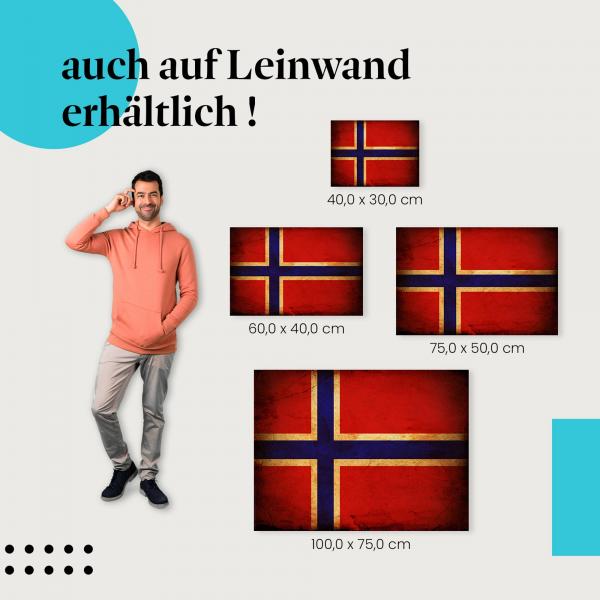 "Norwegen Flagge" Leinwandbild. Finde die ideale Größe & setze stilvolle Akzente mit Kunst!