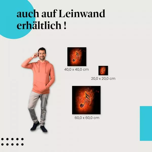 Brennendes Musikzeichen | Postereck 2870 Brennendes Musikzeichen | Postereck 2870