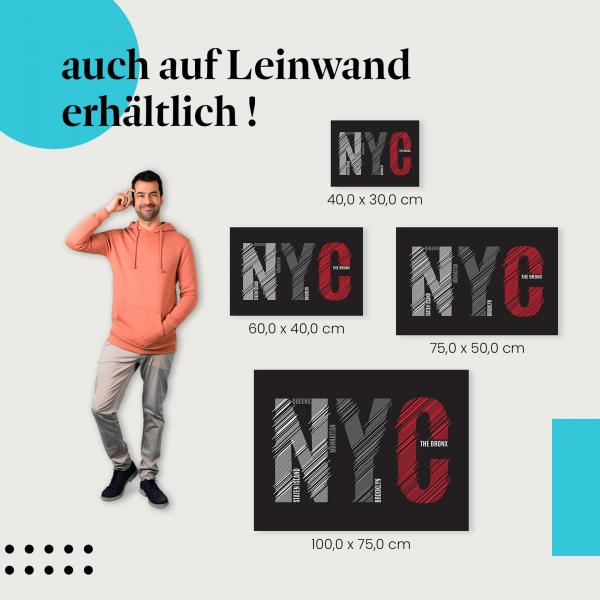 "NYC & Stadtteile" Leinwandbild: verschiedene Größen - für deine persönliche Wandgestaltung!