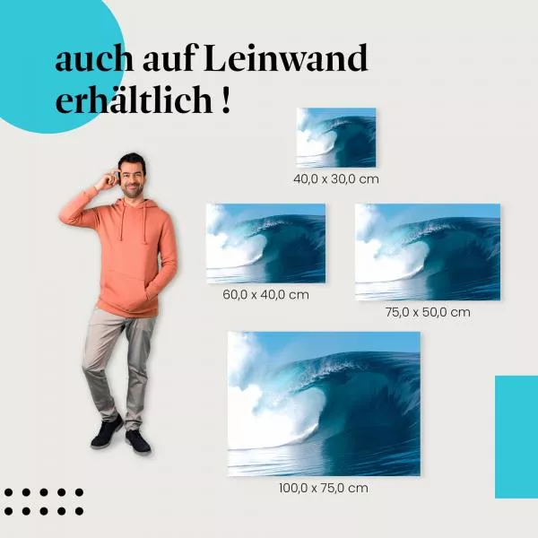 Ozeanriese: Welle im Sonnenuntergang | Postereck 0257 Ozeanriese: Welle im Sonnenuntergang | Postereck 0257