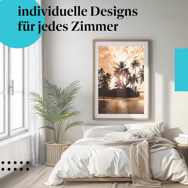 Palmen: Sonnenuntergang am Strand | Postereck 1466 Palmen: Sonnenuntergang am Strand | Postereck 1466