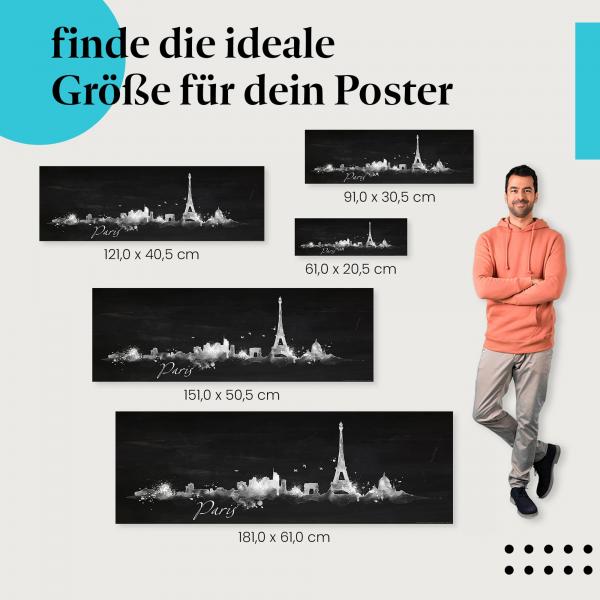 Paris Skyline Poster: Stadt der Liebe - jetzt Poster bestellen!