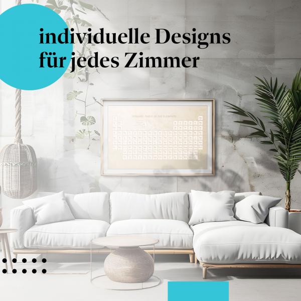 Schlafzimmer Deko: Vintage-Style mit "Periodensystem" Poster
