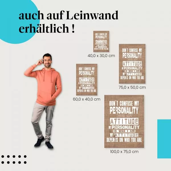 Persönlichkeit vs. Einstellung | Postereck 1691 Persönlichkeit vs. Einstellung | Postereck 1691