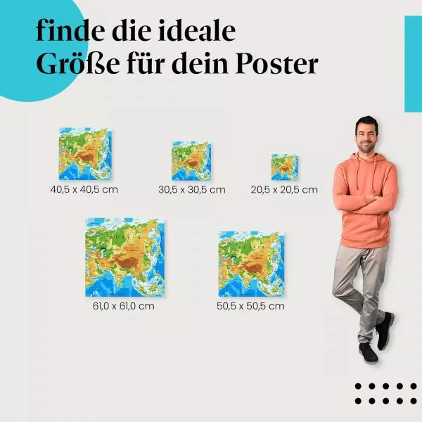 Asien Karte | Postereck 2455 Asien Karte | Postereck 2455